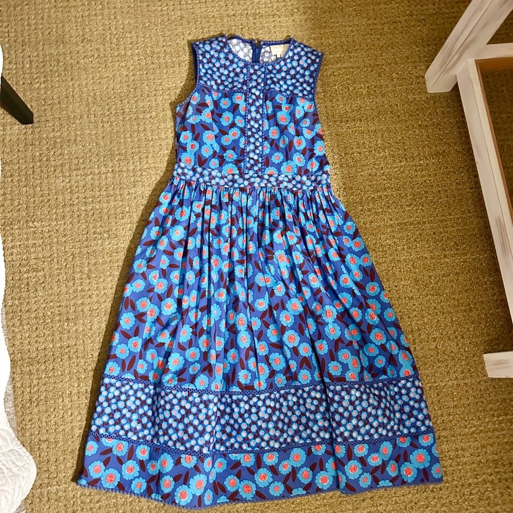 kate spade Blue Floral Midi Dress
